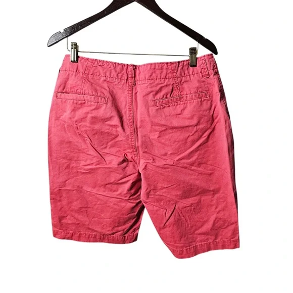 Aeropostale Size 32 Men’s Coral Red Flat Front Chino Dress Shorts Pink - Picture 6 of 7